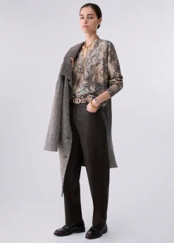 Pantaloni baggy in tessuto spalmato