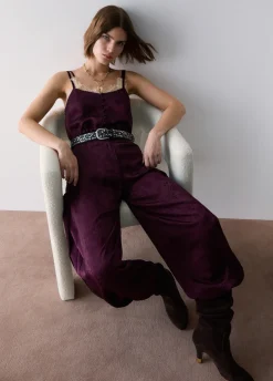 Pantaloni balloon in raso jacquard