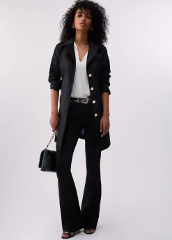Pantaloni bootcut a vita alta