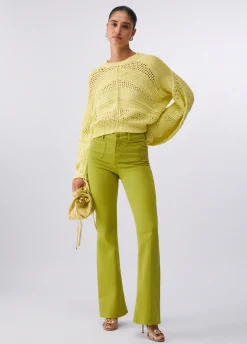 Pantaloni bootcut a vita alta