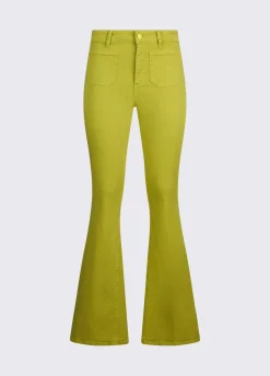 Pantaloni bootcut a vita alta