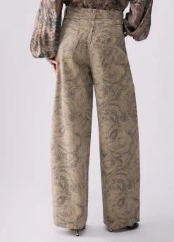 Pantaloni boy con stampa glitter