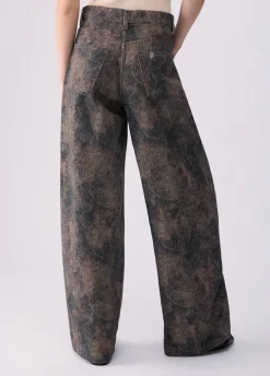 Pantaloni boy con stampa glitter