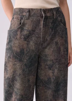 Pantaloni boy con stampa glitter
