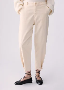 Pantaloni boyfriend in velluto