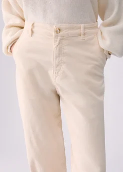 Pantaloni boyfriend in velluto