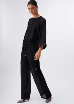 Pantaloni cargo in mesh