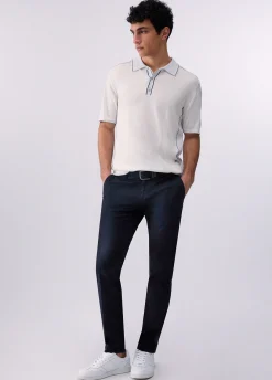Pantaloni chino in raso