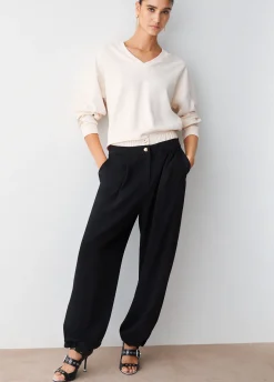 Pantaloni con doppio cintone