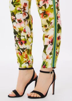 Pantaloni con stampa floreale