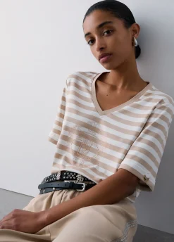 Pantaloni con strass