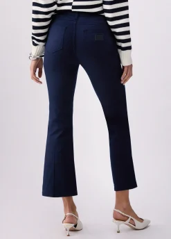 Pantaloni cropped a vita alta