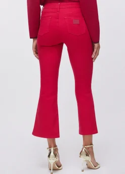 Pantaloni cropped a vita alta