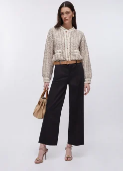Pantaloni flare a vita alta