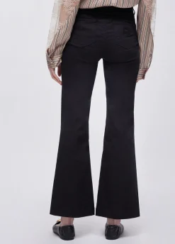 Pantaloni flare con bottoni logati