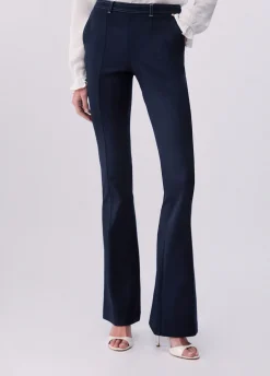 Pantaloni flare in jersey