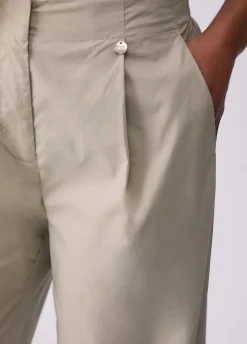 Pantaloni flare in popeline