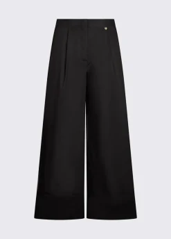 Pantaloni flare in popeline