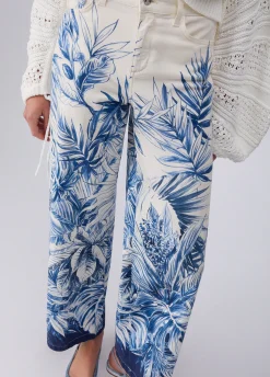 Pantaloni flare stampati