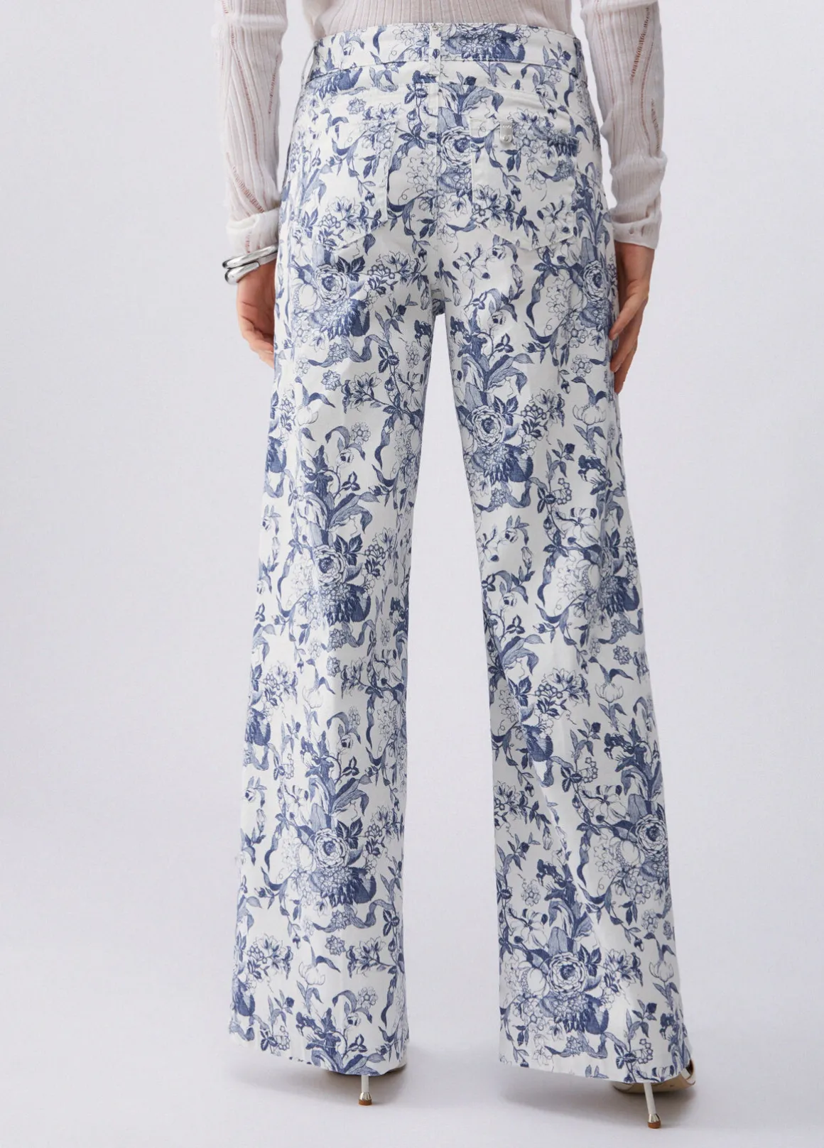 Pantaloni flare stampati
