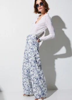 Pantaloni flare stampati