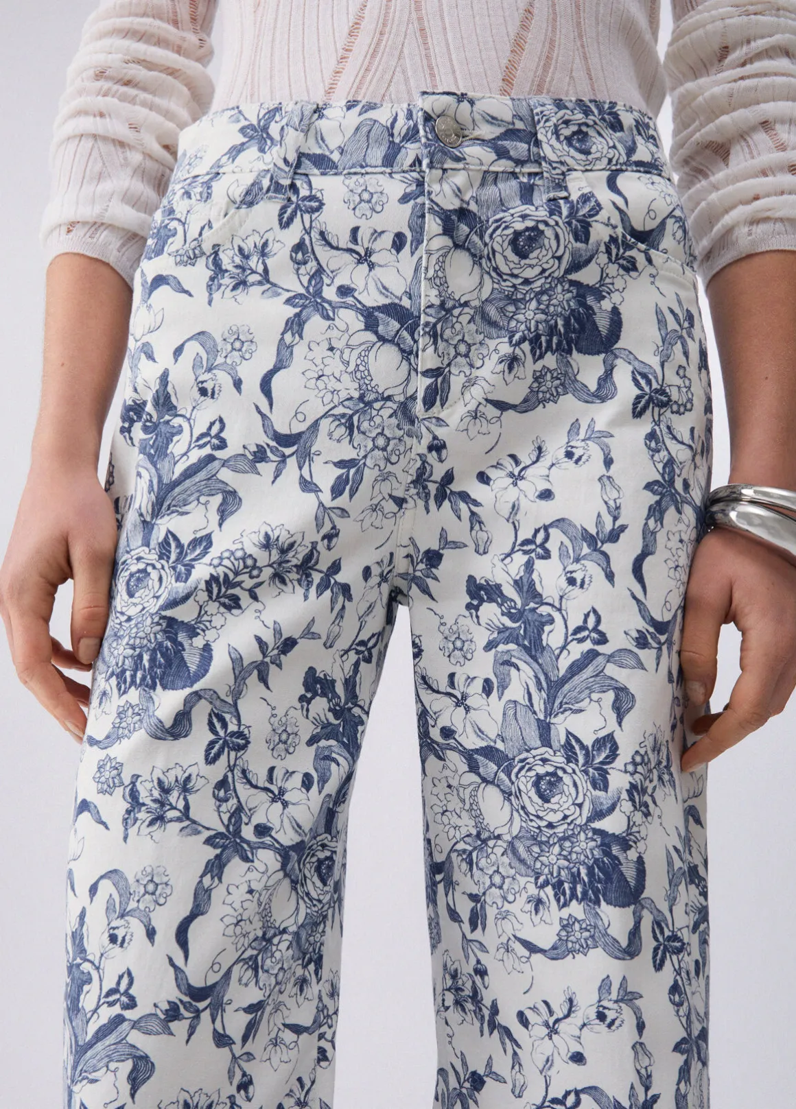 Pantaloni flare stampati