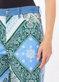 Pantaloni in cotone stampato