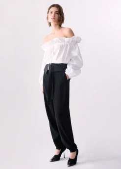 Pantaloni in envers satin