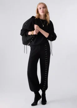 Pantaloni in felpa con stringhe