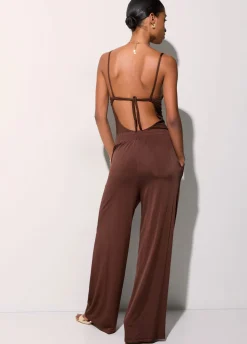 Pantaloni in jersey lucido