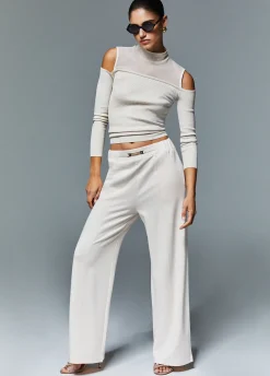 Pantaloni in jersey punto milano