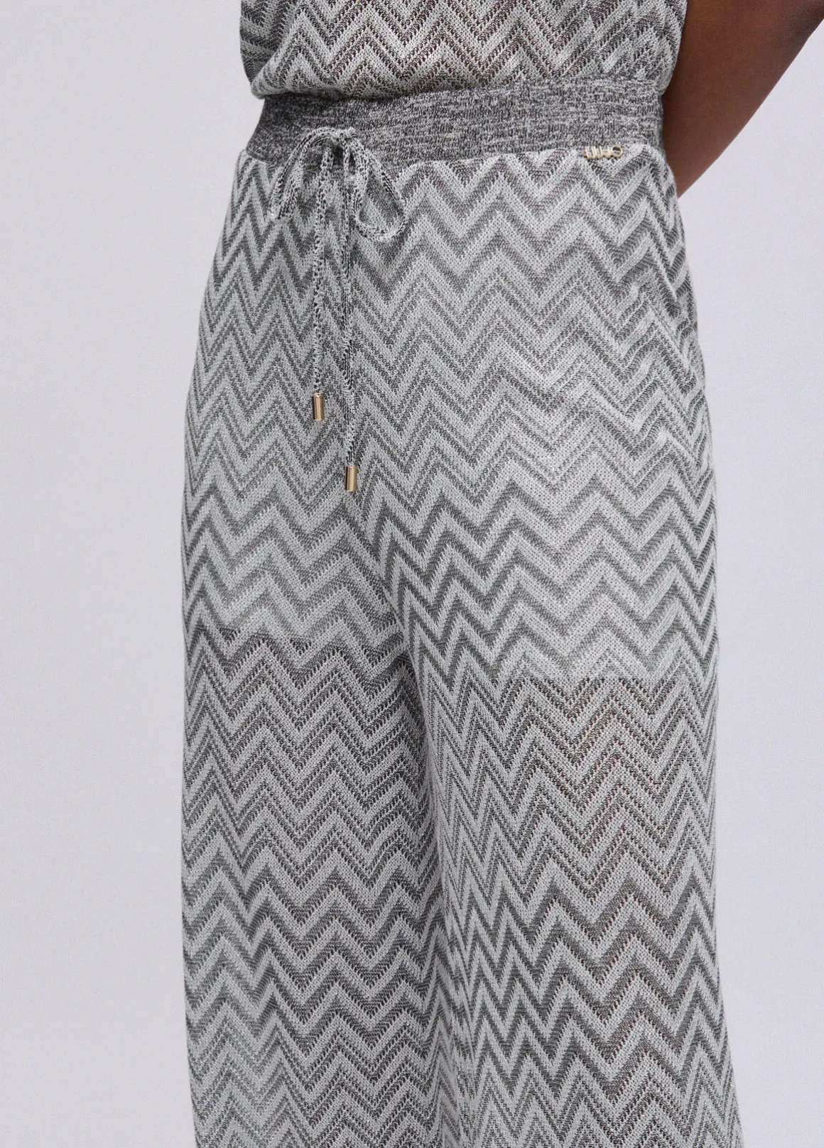Pantaloni in maglia chevron