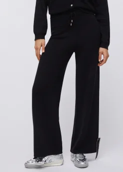 Pantaloni in maglia con perline