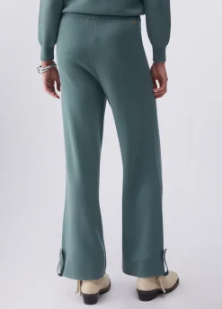 Pantaloni in maglia con perline