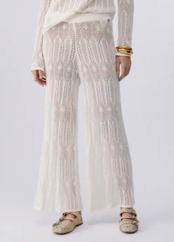 Pantaloni in maglia traforata