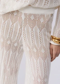 Pantaloni in maglia traforata
