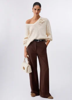 Pantaloni in misto lino