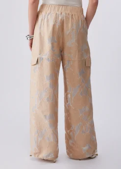 Pantaloni in organza jacquard