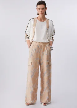 Pantaloni in organza jacquard
