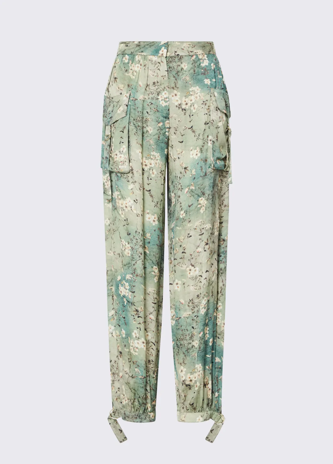 Pantaloni in raso stampato