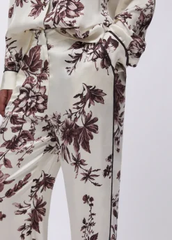 Pantaloni in raso stampato