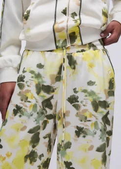Pantaloni in raso stampato