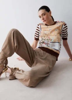 Pantaloni in tessuto mélange