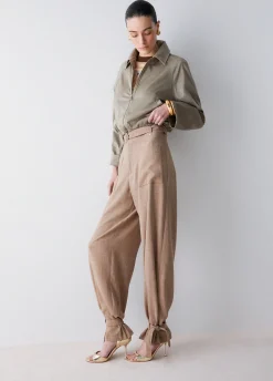 Pantaloni in tessuto mélange