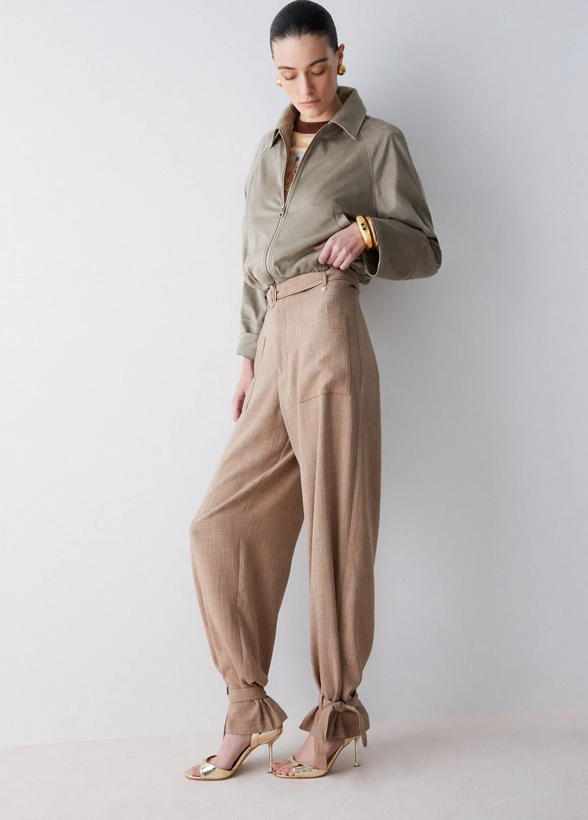 Pantaloni in tessuto mélange