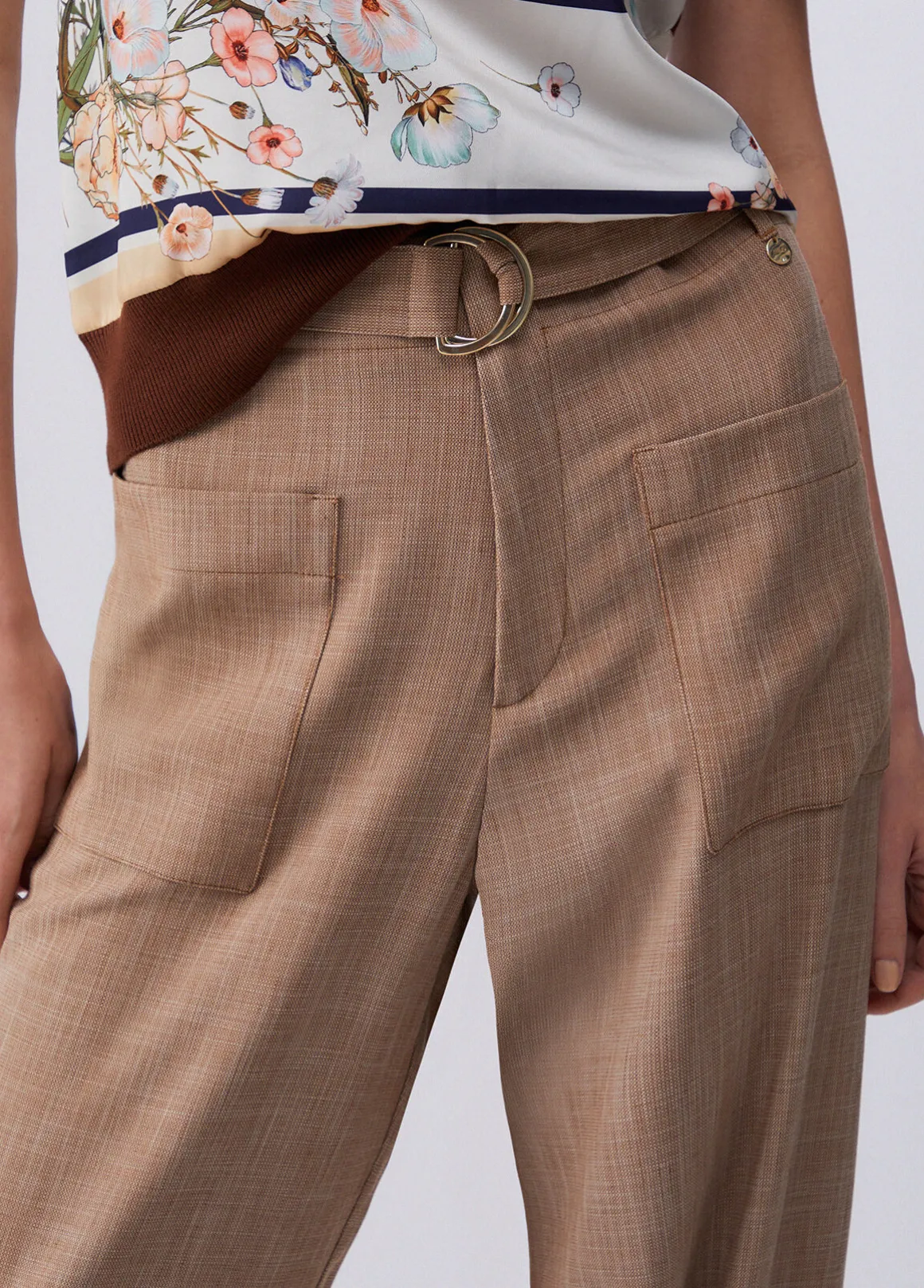 Pantaloni in tessuto mélange