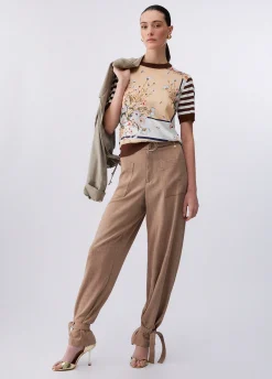 Pantaloni in tessuto mélange