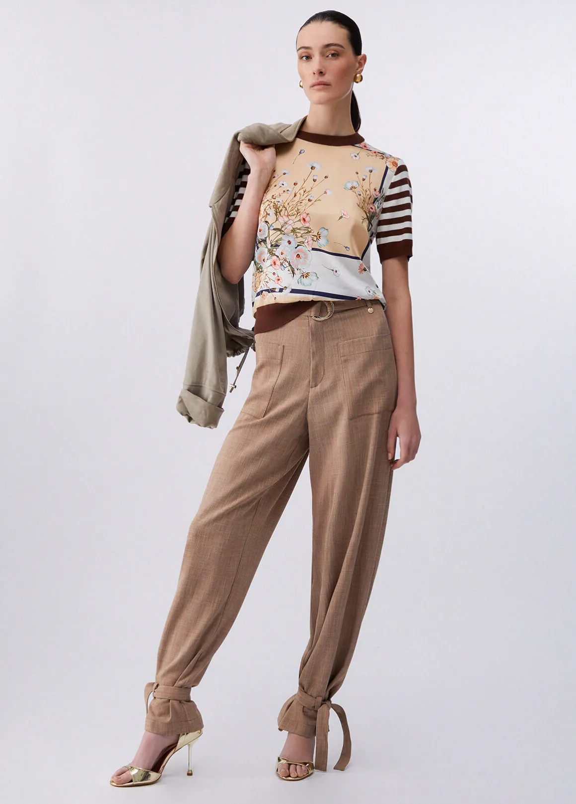 Pantaloni in tessuto mélange