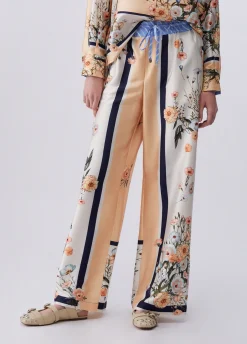 Pantaloni in twill stampato