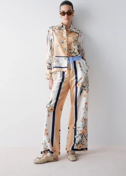 Pantaloni in twill stampato